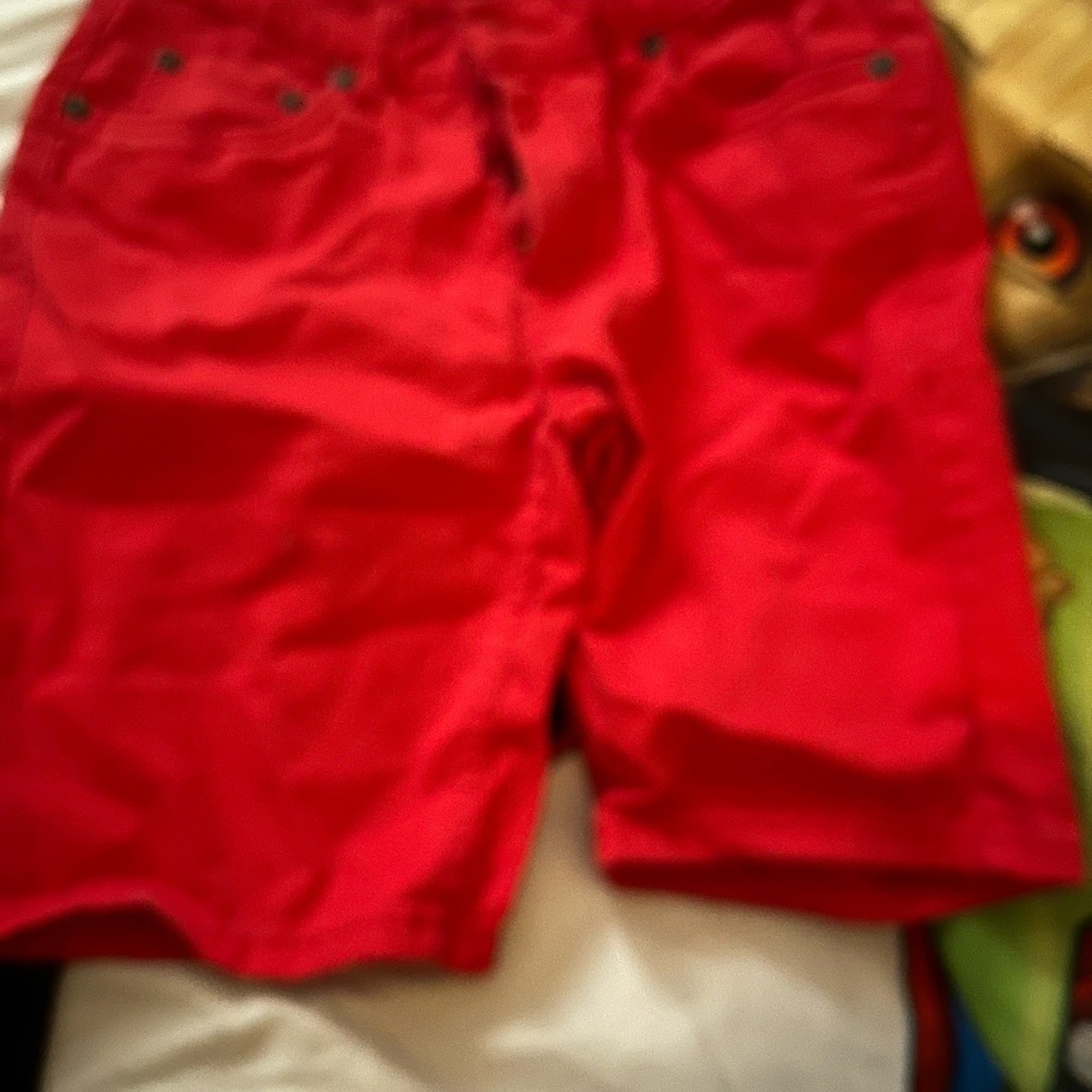 Red Levi Shorts